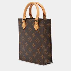 Pre Owned Louis Vuitton Brown Monogram Petit Sac Plat