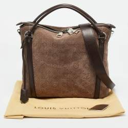 Pre Owned Louis Vuitton Brown Monogram Antheia Suede Ixia PM Bag