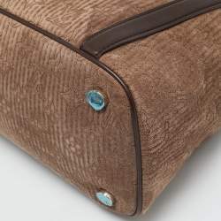 Pre Owned Louis Vuitton Brown Monogram Antheia Suede Ixia PM Bag