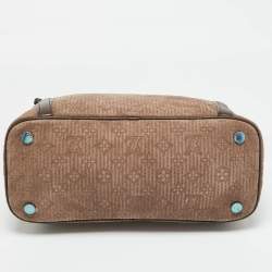 Pre Owned Louis Vuitton Brown Monogram Antheia Suede Ixia PM Bag