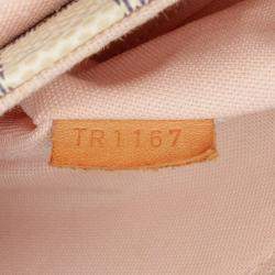 Pre Owned Louis Vuitton White Damier Azur Croisette