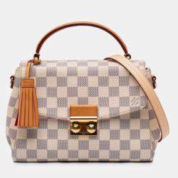 Pre Owned Louis Vuitton White Damier Azur Croisette