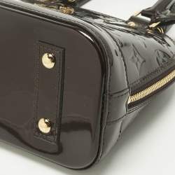 Pre Owned Louis Vuitton Amarante Monogram Vernis Alma BB Bag