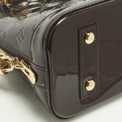 Pre Owned Louis Vuitton Amarante Monogram Vernis Alma BB Bag