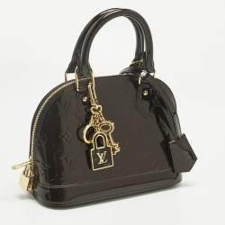 Pre Owned Louis Vuitton Amarante Monogram Vernis Alma BB Bag