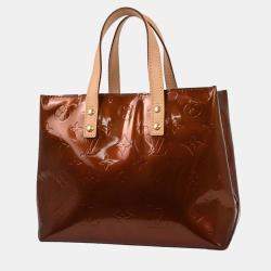 Pre Owned Louis Vuitton Bronze Vernis Reade PM Tote Handbag