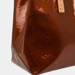 Pre Owned Louis Vuitton Bronze Vernis Reade PM Tote Handbag