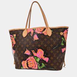 Pre Owned Louis Vuitton Monogram Rose Neverfull MM Shoulder Tote Bag