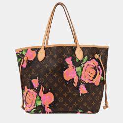 Pre Owned Louis Vuitton Monogram Rose Neverfull MM Shoulder Tote Bag