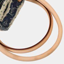 Pre Owned Louis Vuitton Blue Monogram Denim Patchwork Bowly Handbag