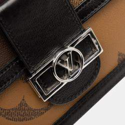 Pre Owned Louis Vuitton Brown Monogram Reverse Giant Dauphine MM