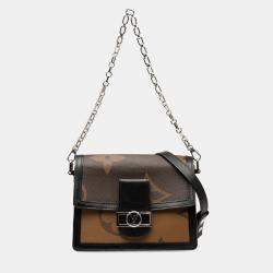 Pre Owned Louis Vuitton Brown Monogram Reverse Giant Dauphine MM