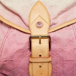 Pre Owned Louis Vuitton Pink Washed Denim Monogram Limited Edition Sunshine Bag