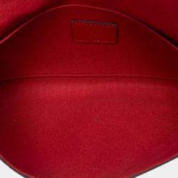 Pre Owned Louis Vuitton Red Monogram Empreinte Pochette Felicie