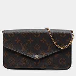 Pre Owned Louis Vuitton Brown Monogram Pochette Felicie