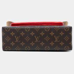 Pre Owned Louis Vuitton Brown Red Monogram Marignan