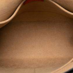 Pre Owned Louis Vuitton Brown Red Monogram Marignan