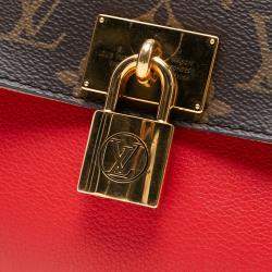 Pre Owned Louis Vuitton Brown Red Monogram Marignan