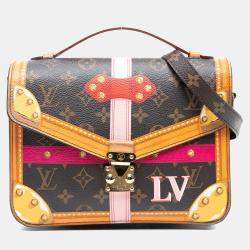 Pre Owned Louis Vuitton Brown Monogram Summer Trunk Pochette Metis