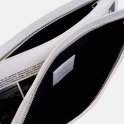 Pre Owned Louis Vuitton White Leather Everyday LV Newspaper Pouch