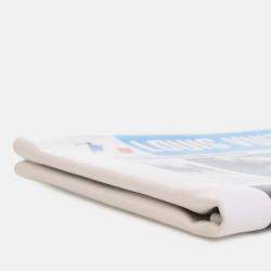 Pre Owned Louis Vuitton White Leather Everyday LV Newspaper Pouch