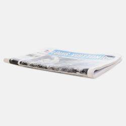 Pre Owned Louis Vuitton White Leather Everyday LV Newspaper Pouch
