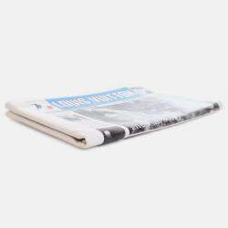 Pre Owned Louis Vuitton White Leather Everyday LV Newspaper Pouch