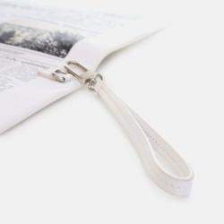 Pre Owned Louis Vuitton White Leather Everyday LV Newspaper Pouch