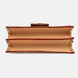 Pre Owned Louis Vuitton Brown Yayoi Kusama Monogram Painted Dots Dauphine MM