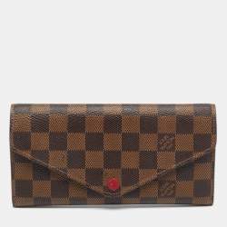 Pre Owned Louis Vuitton Red Monogram Canvas  Josephine Wallet