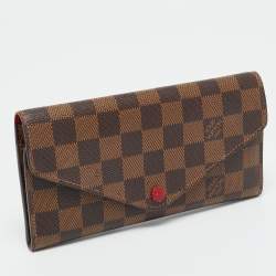Pre Owned Louis Vuitton Red Monogram Canvas  Josephine Wallet
