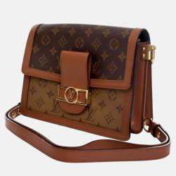 Pre Owned Louis Vuitton Brown Monogram Reverse Dauphine MM
