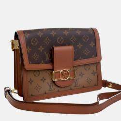 Pre Owned Louis Vuitton Brown Monogram Reverse Dauphine MM