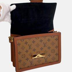 Pre Owned Louis Vuitton Brown Monogram Reverse Dauphine MM