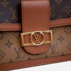 Pre Owned Louis Vuitton Brown Monogram Reverse Dauphine MM