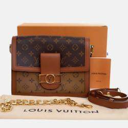 Pre Owned Louis Vuitton Brown Monogram Reverse Dauphine MM