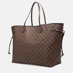 Pre Owned Louis Vuitton Brown Damier Ebene Neverfull GM