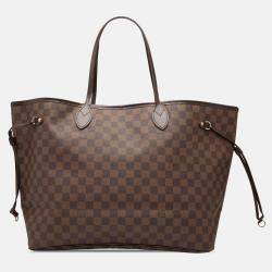 Pre Owned Louis Vuitton Brown Damier Ebene Neverfull GM