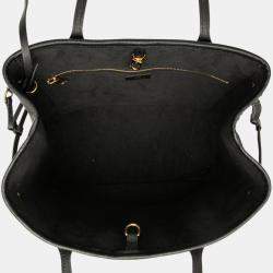 Pre Owned Louis Vuitton Black Bicolor Monogram Giant Empreinte Neverfull MM