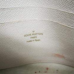 Pre Owned Louis Vuitton Clafity Double Zip Pochette Pouch Shoulder Bag Black Brown White