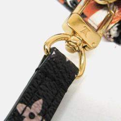 Pre Owned Louis Vuitton Clafity Double Zip Pochette Pouch Shoulder Bag Black Brown White