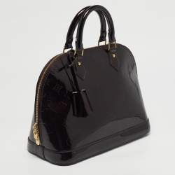 Pre Owned Louis Vuitton Amarante Monogram Vernis Alma PM Bag