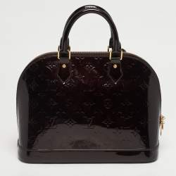 Pre Owned Louis Vuitton Amarante Monogram Vernis Alma PM Bag