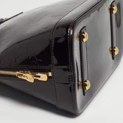 Pre Owned Louis Vuitton Amarante Monogram Vernis Alma PM Bag