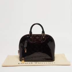 Pre Owned Louis Vuitton Amarante Monogram Vernis Alma PM Bag