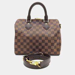 Pre Owned Louis Vuitton Brown PVC Damier Bandouliere Speedy 25
