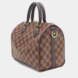Pre Owned Louis Vuitton Brown PVC Damier Bandouliere Speedy 25