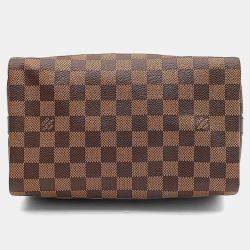Pre Owned Louis Vuitton Brown PVC Damier Bandouliere Speedy 25
