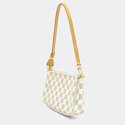Pre Owned Louis Vuitton Grey White PVC Azur Pochette Accessoires NM