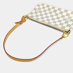 Pre Owned Louis Vuitton Grey White PVC Azur Pochette Accessoires NM